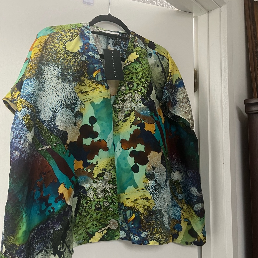 Multicolor Abstract Women's Shirt m